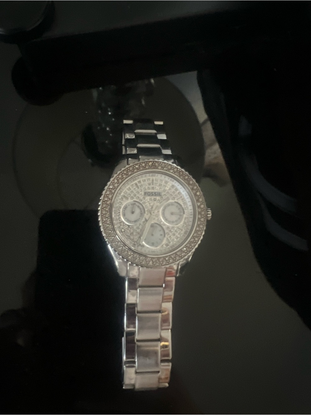 Fossil Silver Crystal Accent Women's Bracelet Watch